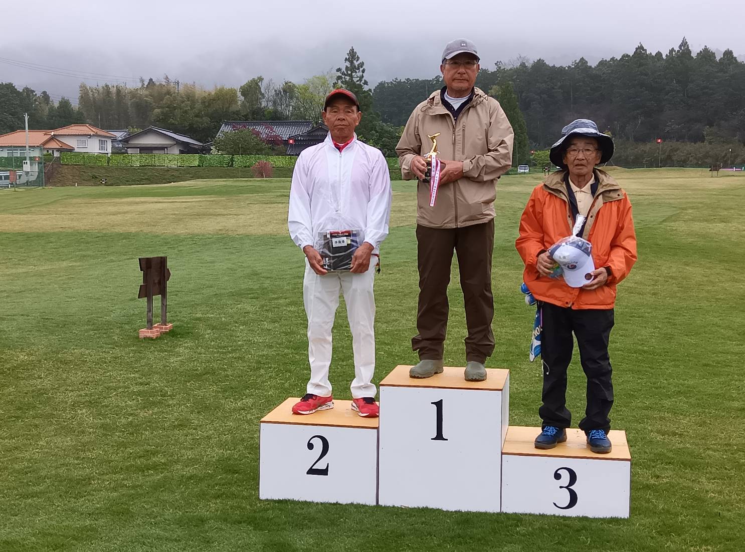 男性の部　優勝、準優勝、３位